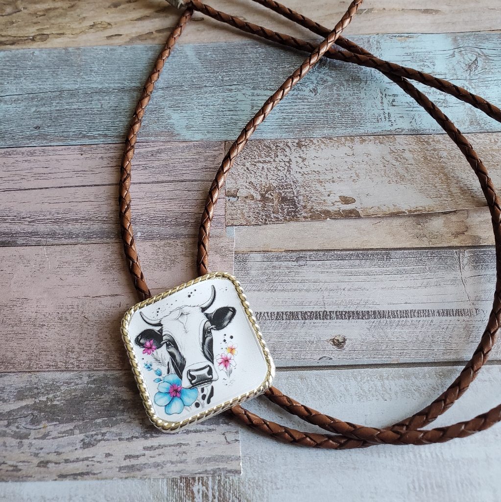 Handmade Western Bolo Tie Western Necklace Cowgirl Western Boho Rodeo Co